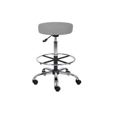 Boss Office Products Boss Caressoft Medical-Drafting Stool - Vinyl - Gray B16240-GY